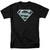 Superman Chrome Shield Adult 18/1 T-Shirt Black