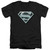Superman Chrome Shield Adult V-Neck T-Shirt Black