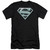 Superman Chrome Shield Premium Canvas Adult Slim Fit 30/1 T-Shirt Black