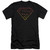 Superman Flame Outlined Logo Premium Canvas Adult Slim Fit 30/1 T-Shirt Black