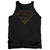 Superman Flame Outlined Logo Adult Tank Top T-Shirt Black
