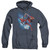 Superman Crystallize Adult Heather Hoodie Sweatshirt Navy