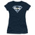Superman Argentinian Shield Junior Women's Sheer T-Shirt Navy