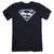 Superman Argentinian Shield Premium Canvas Adult Slim Fit 30/1 T-Shirt Navy