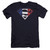 Superman French Shield Premium Canvas Adult Slim Fit 30/1 T-Shirt Navy