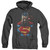 Superman Displeased Adult Heather Hoodie Sweatshirt Black