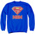 Superman Super Mom Adult Crewneck Sweatshirt Royal Blue