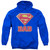 Superman Super Dad Adult Pullover Hoodie Sweatshirt Royal Blue