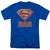 Superman Super Dad Adult 18/1 T-Shirt Royal Blue