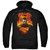 Superman Man On Fire Adult Pullover Hoodie Sweatshirt Black