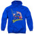 Superman American Flag Adult Pullover Hoodie Sweatshirt Royal Blue