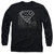 Superman Skyline Adult Long Sleeve T-Shirt Black