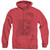 Superman In The City Adult Heather Hoodie Sweatshirt Red