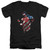 Superman The American Way Adult V-Neck T-Shirt Black Classic