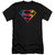 Superman Gradient Superman Logo Premium Canvas Adult Slim Fit 30/1 T-Shirt Black