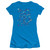 Superman Geo Scribbles Junior Women's Sheer T-Shirt Turquoise