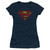 Superman Crackle S Junior Women's Sheer T-Shirt Navy