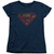 Superman S Shield Rough Women's T-Shirt Navy