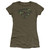 Superman Distressed Camo Shield Junior Women's Sheer T-Shirt Military Green
