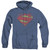 Superman New 52 Shield Adult Heather Classic Hoodie Sweatshirt Royal Blue