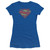 Superman New 52 Shield Junior Women's Sheer T-Shirt Royal Blue