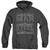 Superman Steel Text Adult Heather Hoodie Sweatshirt Black