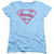 Superman Word Shield Women's T-Shirt Light Blue