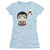 Superman Cute Superman Junior Women's Sheer T-Shirt Light Blue