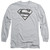 Superman Grey S Adult Long Sleeve T-Shirt Silver