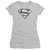 Superman Grey S Junior Women's Sheer T-Shirt Silver
