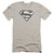 Superman Grey S Premuim Canvas Adult Slim Fit 30/1 T-Shirt Silver