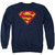 Superman Shattered Shield Adult Crewneck Sweatshirt Navy