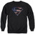 Superman Wartorn Flag Adult Crewneck Sweatshirt Black
