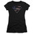 Superman Wartorn Flag Junior Women's Sheer T-Shirt Black