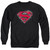 Superman Hardcore Noir Shield Adult Crewneck Sweatshirt Black