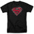 Superman Hardcore Noir Shield Adult 18/1 T-Shirt Black