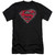 Superman Hardcore Noir Shield Premuim Canvas Adult Slim Fit 30/1 T-Shirt Black