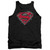 Superman Hardcore Noir Shield Adult Tank Top T-Shirt Black