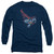 Superman Scribble And Soar Adult Long Sleeve T-Shirt Navy