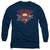 Superman Chain Breaking Adult Long Sleeve T-Shirt Navy