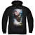 Superman In The Sky Adult Pullover Hoodie Sweatshirt Black
