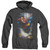 Superman In The Sky Adult Heather Hoodie Sweatshirt Black
