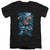 Superman Stormy Flight Adult V-Neck T-Shirt Black