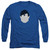 Superman Supes Head Adult Long Sleeve T-Shirt Royal Blue
