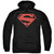 Superman 52 Red Block Adult Pullover Hoodie Sweatshirt Black