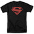 Superman 52 Red Block Adult 18/1 T-Shirt Black