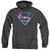 Superman Galaxy 2 Shield Adult Heather Hoodie Sweatshirt Black