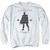 Superman Paisley Sihouette Adult Crewneck Sweatshirt White