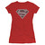 Superman Elephant Shield Junior Women's Sheer T-Shirt Red
