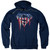 Superman Bleeding Shield Adult Pullover Hoodie Sweatshirt Navy